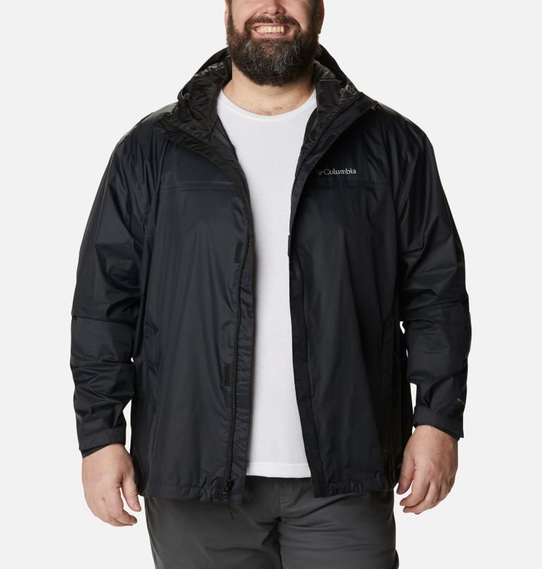 Men's Columbia Watertight II Rain Jackets Black | Plus Size CA-TA365